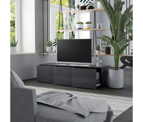 Mueble para TV madera contrachapada gris 120x34x30 cm