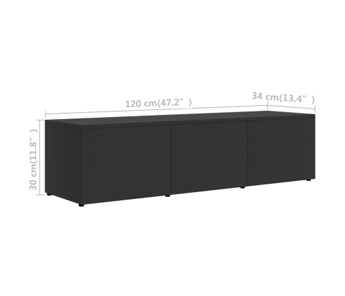 Mueble para TV madera contrachapada gris 120x34x30 cm