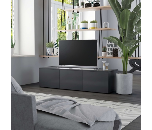 Mueble para TV madera contrachapada gris 120x34x30 cm