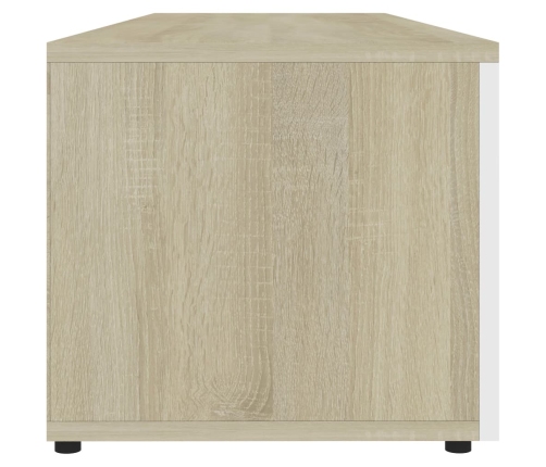 vidaXL Mueble para TV madera contrachapada blanco y roble 120x34x30 cm