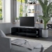 Mueble TV madera contrachapada negro brillante 120x34x30 cm