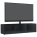 Mueble TV madera contrachapada negro brillante 120x34x30 cm