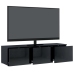 Mueble TV madera contrachapada negro brillante 120x34x30 cm