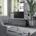 Mueble para TV madera contrachapada gris brillante 120x34x30 cm