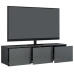 Mueble para TV madera contrachapada gris brillante 120x34x30 cm