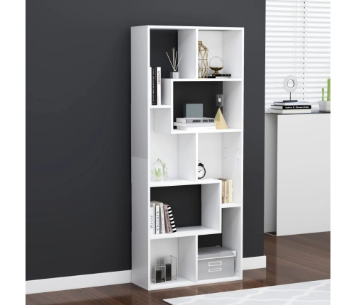 vidaXL Estantería librería madera contrachapada blanco 67x24x161 cm