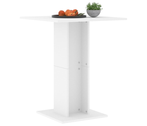 Mesa de bistró de madera contrachapada blanco 60x60x75 cm