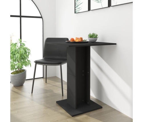 Mesa de bistró de madera contrachapada negro 60x60x75 cm