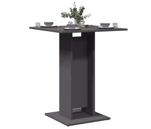 Mesa de bistró de madera contrachapada gris 60x60x75 cm