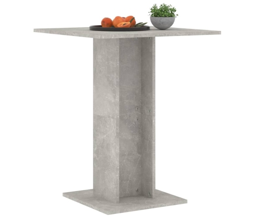 Mesa de bistró de madera contrachapada gris 60x60x75 cm