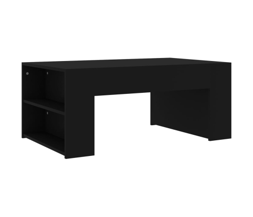 Mesa de centro madera contrachapada negro 100x60x42 cm