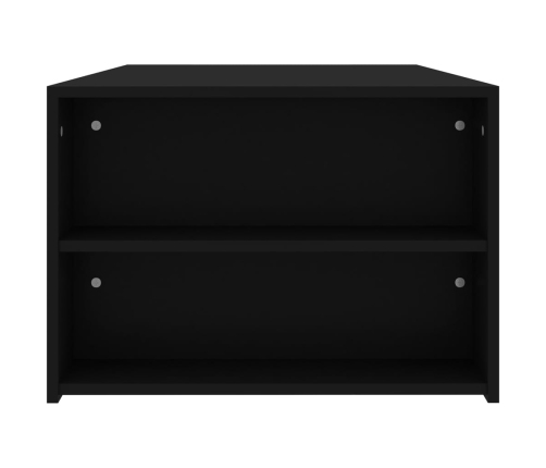 vidaXL Mesa de centro madera contrachapada negro 100x60x42 cm