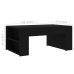 Mesa de centro madera contrachapada negro 100x60x42 cm