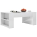 Mesa de centro madera contrachapada blanco brillo 100x60x42 cm