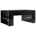 Mesa centro madera contrachapada negro brillante 100x60x42 cm