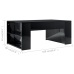 Mesa centro madera contrachapada negro brillante 100x60x42 cm