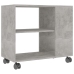 Mesa auxiliar de madera contrachapada gris hormigón 70x35x55 cm