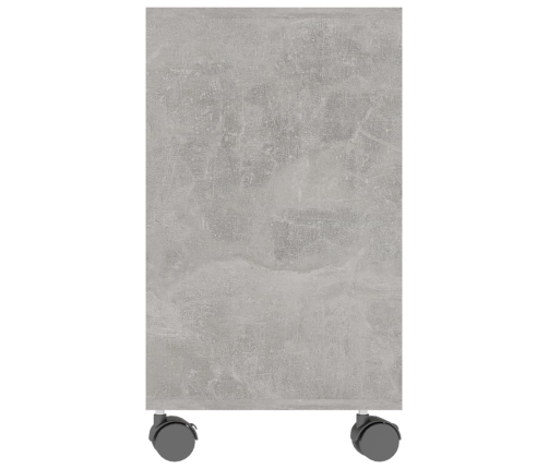 Mesa auxiliar de madera contrachapada gris hormigón 70x35x55 cm