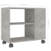 Mesa auxiliar de madera contrachapada gris hormigón 70x35x55 cm