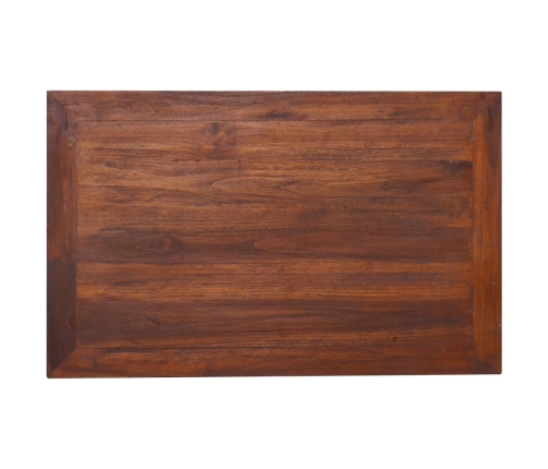 Mesa de centro de madera maciza de teca 80x50x40 cm