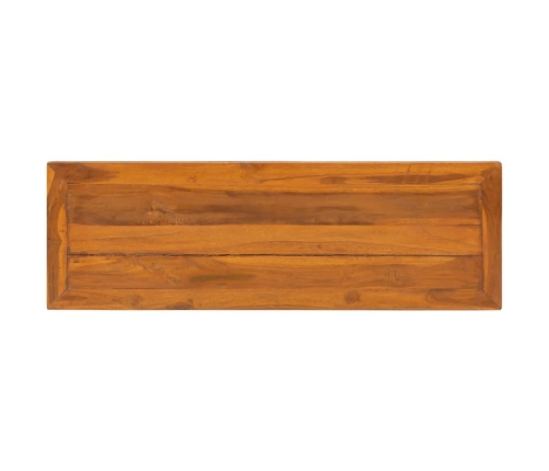 Mueble para TV de madera maciza de teca 110x35x40 cm