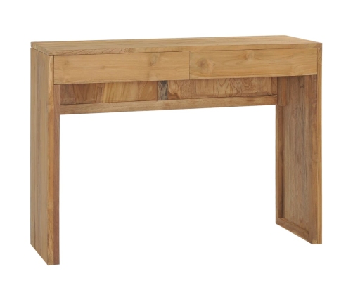 Mesa consola de madera maciza de teca 100x35x75 cm