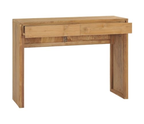 Mesa consola de madera maciza de teca 100x35x75 cm