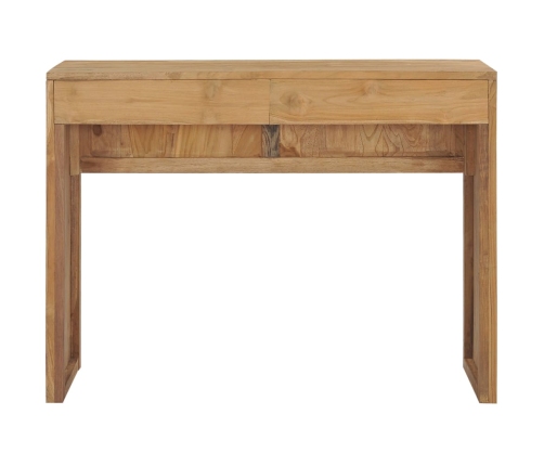 Mesa consola de madera maciza de teca 100x35x75 cm