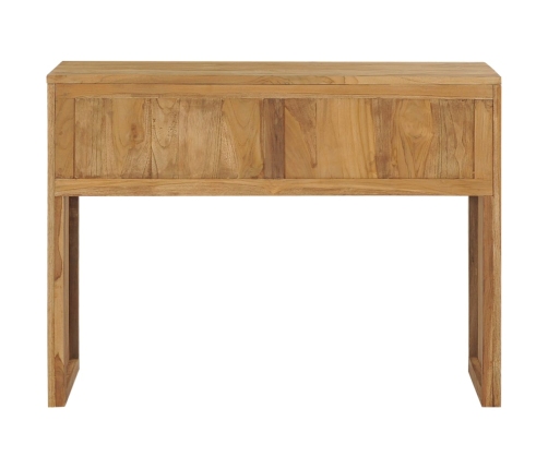 Mesa consola de madera maciza de teca 100x35x75 cm