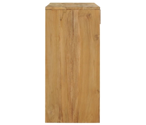 Mesa consola de madera maciza de teca 100x35x75 cm