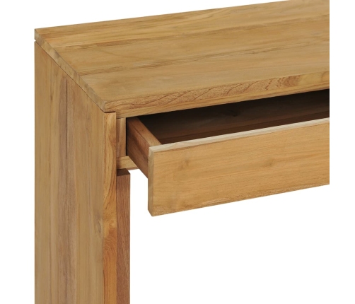 Mesa consola de madera maciza de teca 100x35x75 cm