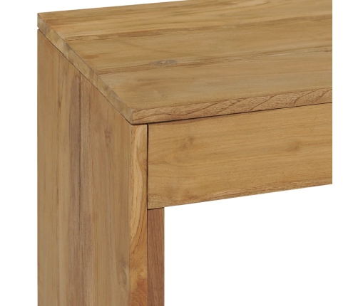 Mesa consola de madera maciza de teca 100x35x75 cm