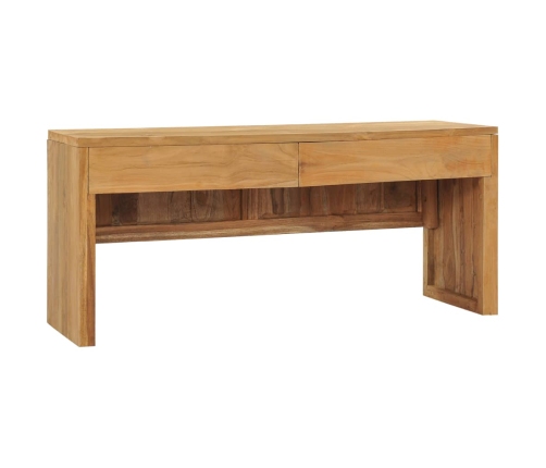 Mueble para TV de madera maciza de teca 100x35x45 cm