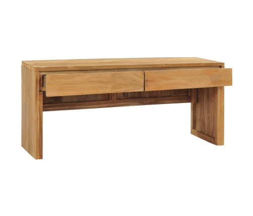 Mueble para TV de madera maciza de teca 100x35x45 cm