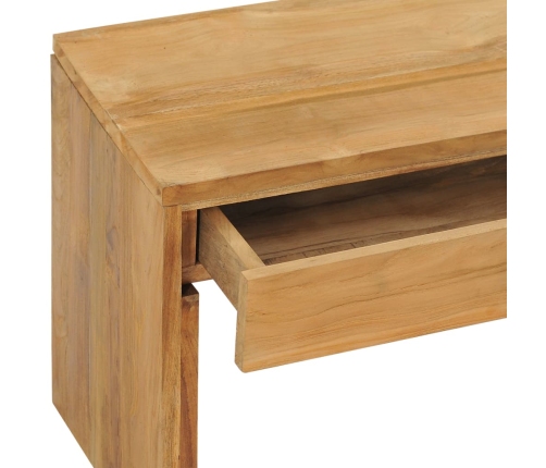 Mueble para TV de madera maciza de teca 100x35x45 cm