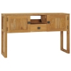 Mesa consola de madera maciza de teca 120x35x75 cm