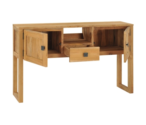 Mesa consola de madera maciza de teca 120x35x75 cm