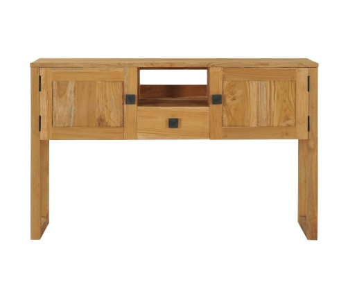 Mesa consola de madera maciza de teca 120x35x75 cm