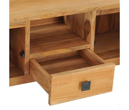 Mesa consola de madera maciza de teca 120x35x75 cm