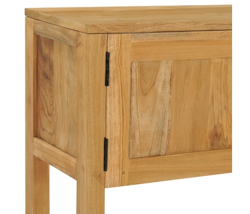 Mesa consola de madera maciza de teca 120x35x75 cm