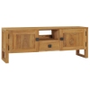 Mueble para TV de madera maciza de teca 120x32x45 cm