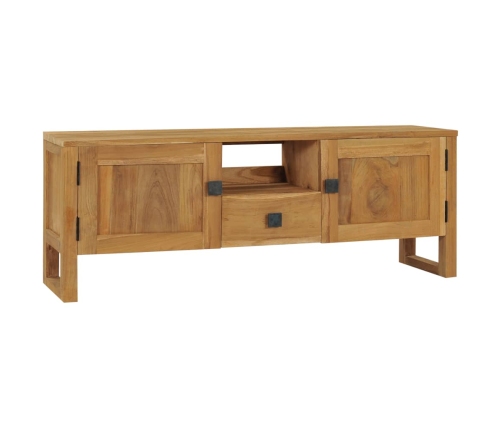 Mueble para TV de madera maciza de teca 120x32x45 cm