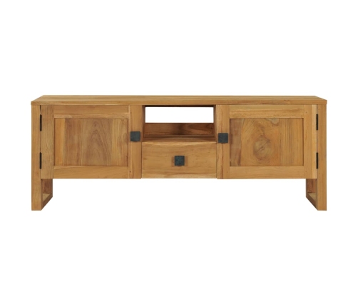 Mueble para TV de madera maciza de teca 120x32x45 cm