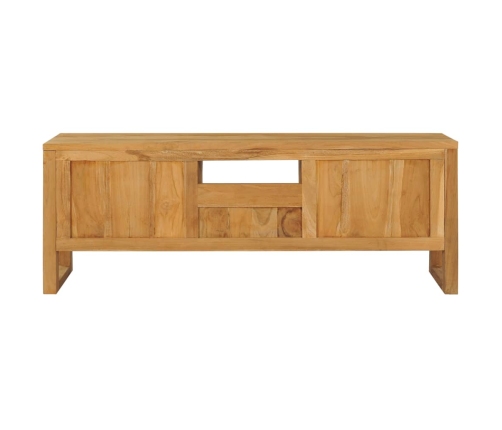 Mueble para TV de madera maciza de teca 120x32x45 cm