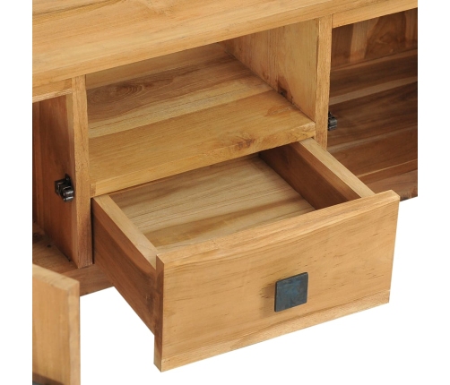 Mueble para TV de madera maciza de teca 120x32x45 cm