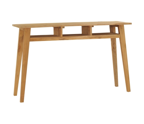 Mesa consola de madera de teca maciza 120x35x75 cm