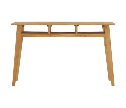 vidaXL Mesa consola de madera de teca maciza 120x35x75 cm