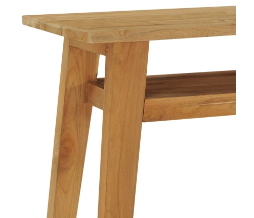 Mesa consola de madera de teca maciza 120x35x75 cm