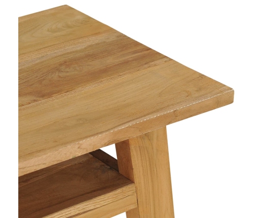 vidaXL Mesa consola de madera de teca maciza 120x35x75 cm