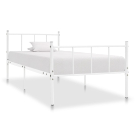 Estructura de cama sin colchón metal blanco 90x200 cm